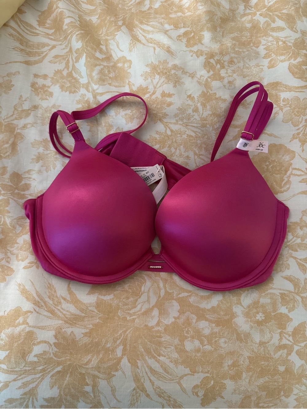 Victoria's Secret Hot Pink Smooth Push-Up T-Shirt Bra